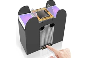 FEIERYA Automatic Card Shuffler 2/1/4/6 Deck,Battery-Operated Electric UNO Poker Shuffler,Playing Card Shuffler for Home Card Game,Travel
