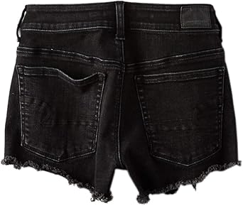 american eagle black denim shorts