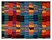 El Paso Designs Peyote Hippie Blanket . Classic Mexican Style Falsa Stripe Pattern in Vivid Peyote Colors. Throw, Bed, Tapestry, or Yoga Blanket. Hand Woven Acrylic, 57