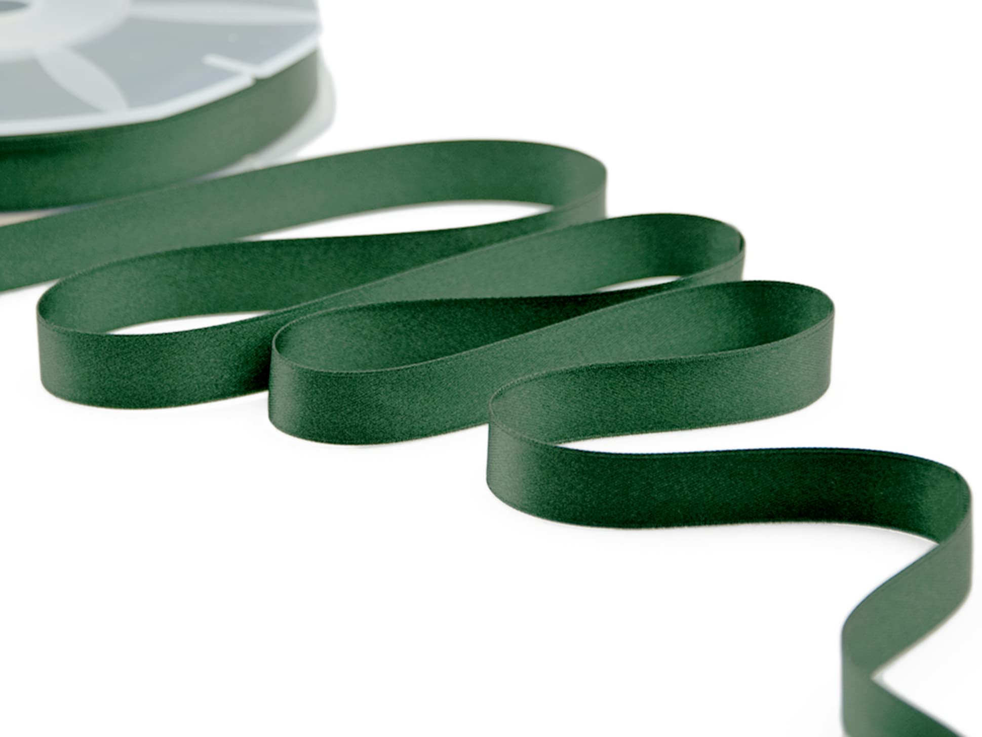 Furlanis - Double Satin Ribbon, Decoration, Gift, Christmas Packing, Wedding, Party, Made in Italy - Forest Green, 16 mm x 50 m
