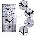OurWarm 2pcs Black Lace Halloween Window Curtains, Spider Web Bats Door Curtain Panel Decor for Spooky Halloween Holiday Party Decoration, 40 x 84 Inch
