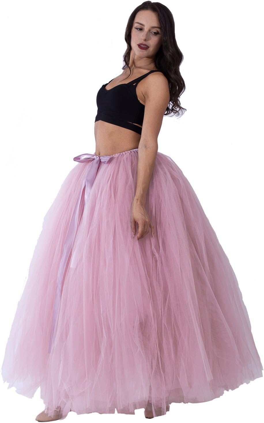 Handmade Maternity Tutu Floor Length Puffy Tulle Skirt for Women Wedding Costume Party Maternity Photoshoot Skirts