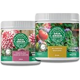 Gaia Green Power Bloom and All Purpose Organic Plant Nutrients Fertilizer and Growbuds Feeding Chart, 500G Bundle Set