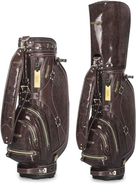 Amazon Co Jp ゴルフバッグ ゴルフカートバッグ Pu超高光防水標準ゴルフツアークラブバッグは13クラブ 4分割ポケットを開くことができます ブラウン ホーム キッチン