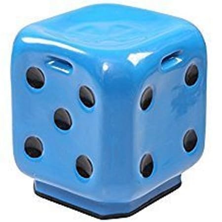 Kajal Toys� Dice Stool Premium High Quality Fiber Material Unbreakable Durable Dice Sitting Stool (Fiber) For Living Room/Home/Office/Outdoor Stool With Anti-Skid Rubber/Stool With Sturdy Compact and Stylish(Size 12x12x15)(Blue)
