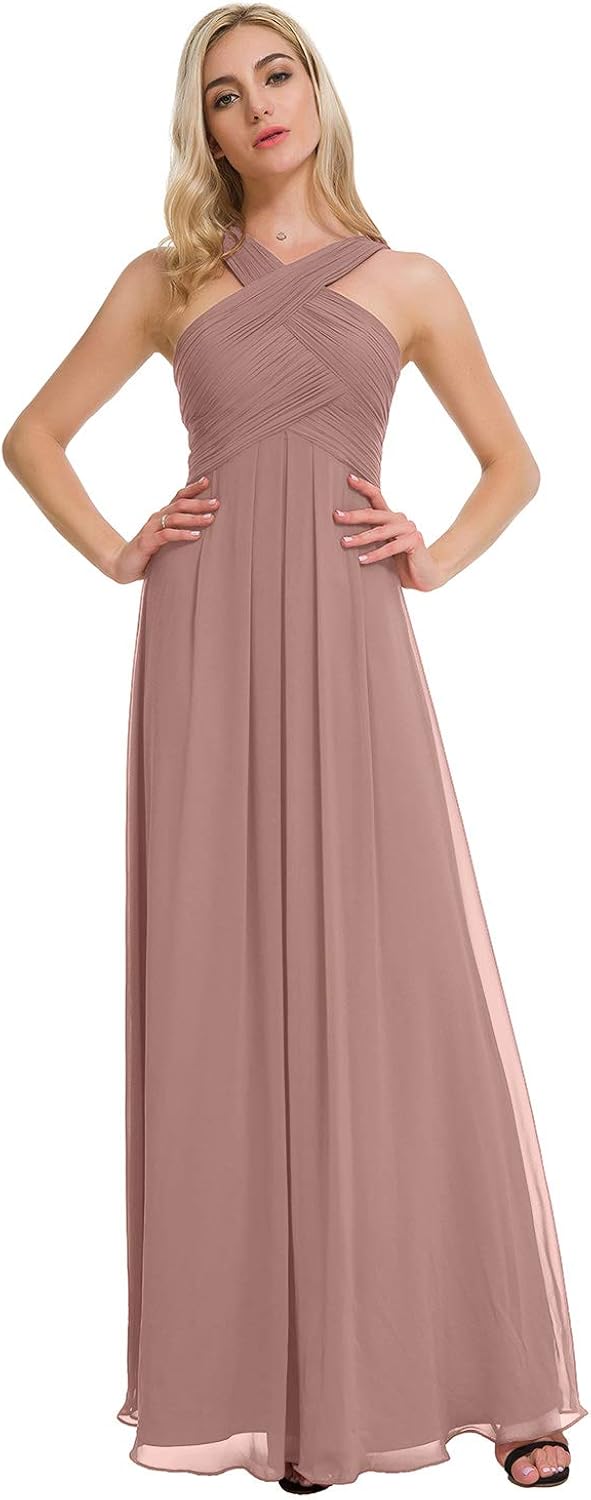 Which Is The Best Chiffon High Neck Gown With Ladder Back Detail