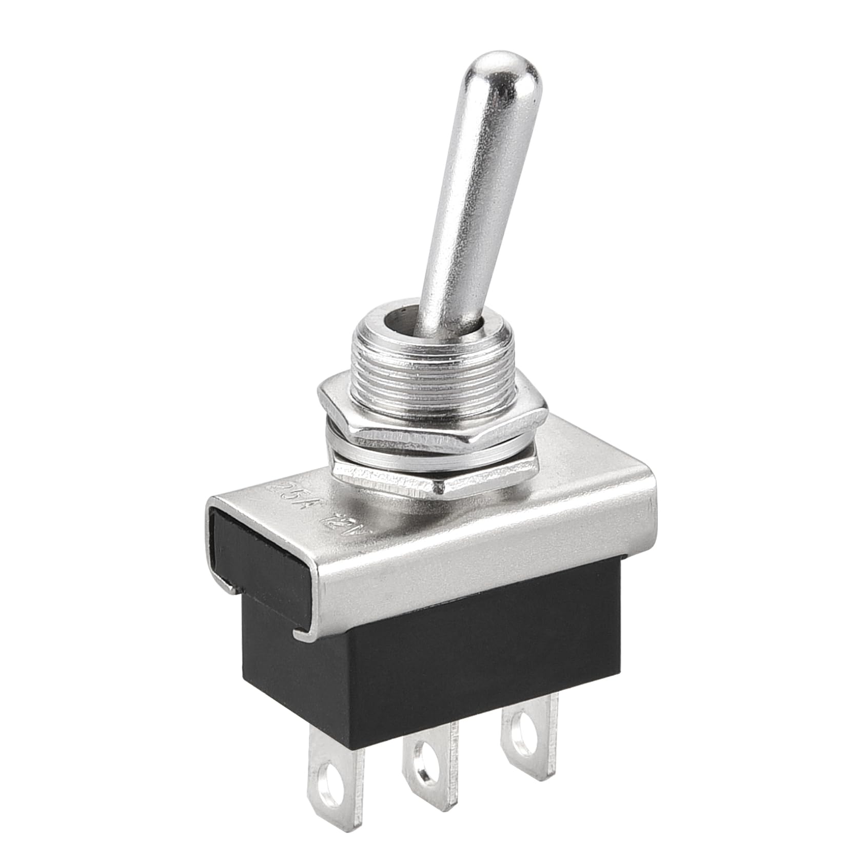 Heschen Metal Toggle switch Flick Flip, KN3D-102, 12V 25A, ON/ON, 2 positon, 3 pin, for Car Dash Light