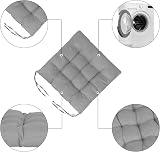 Holdfiturn Grey Seat Pads 40x40cm Cushions with Ties for Dining Chairs view 3