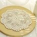 king do way 12Pcs Hand Crocheted Doilies,Beige 8'' Round Floral Crochet Lace Flower Doily French Country Placemat crocheted doilies