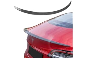 FLAMPETUS Fit Tesla Model Ｙ Spoiler Rear Spoiler Wing Lip Tail Trunk Spoiler Cover Compatible with 2017-2023 Tesla Model Ｙ Accessories, Glossy Carbon Fiber