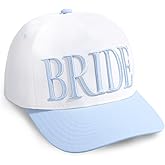 xo, Fetti White + Blue Bride Trucker Hat | Bachelorette Accessory, Bridal Headwear, Bach Party Decorations, Bridesmaid Gift, Wedding Cap