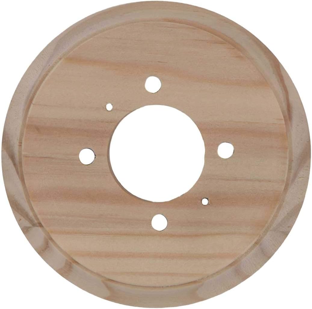ElekTek Pine Ceiling Wall Plinth Rose Surface Pattress Natural Pine 112mm 16mm Thickness, 112 x 16mm - Image 3