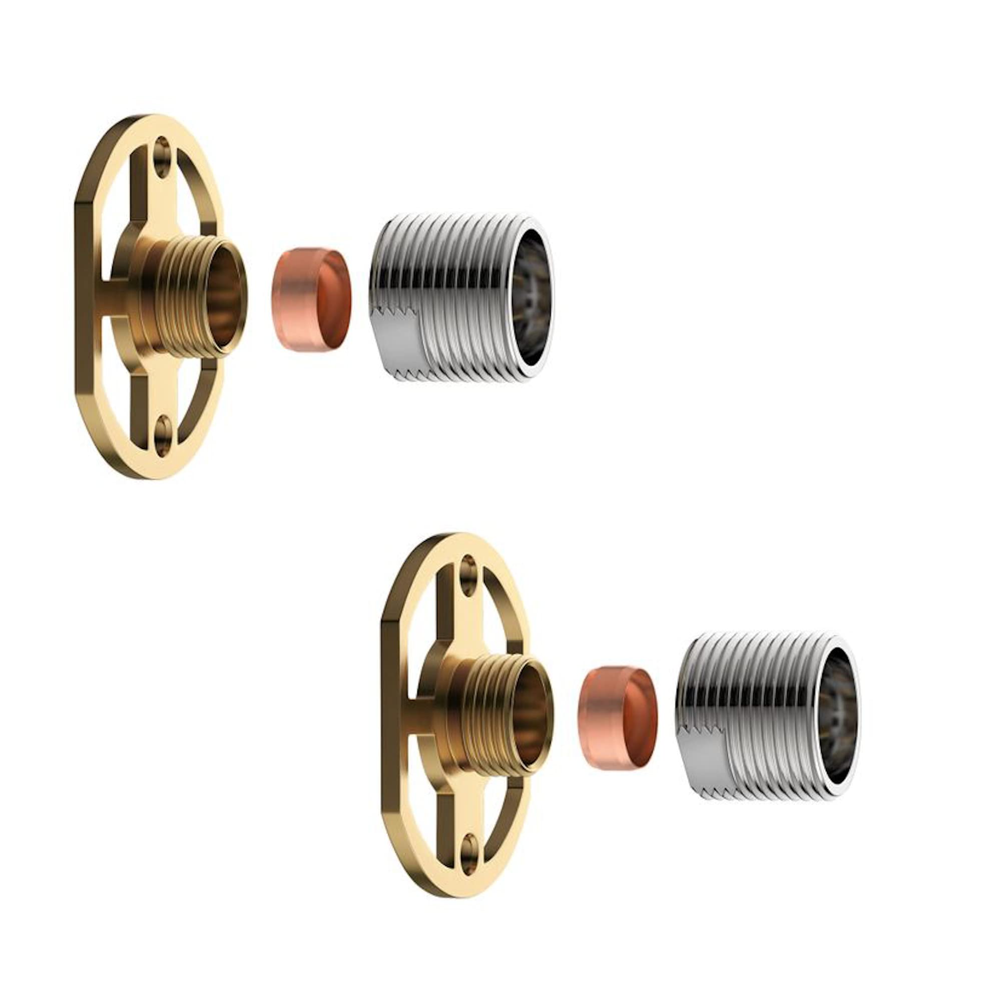 ENKI, P26, Easy Fix Kit Bracket for Thermostatic Mixer Bar, Modern Bathroom Accessories, Solid Brass Body Finish โ image 1