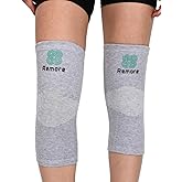 Remore Bamboo Charcoal Knee Sleeve - Bamboo Compression Knee Sleeve for Men and Women Meniscus Tear, Sports, Joint Pain Relief, Injury Recovery - Elastic Warm Knee Brace for Arthritis (52-58cm Thigh) (X-Large)