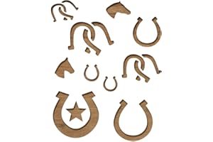 Horseshoe Stencil 8.5 x 11 Inch Reusable Mylar Sheet for DIY Crafts, Wall Art, Wood Signs & Painting Projects