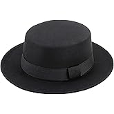 Wide Brim Classic Fedora Felt Hat for Men Women Adjustable Panama Hat Dress Fedora Hat with Band