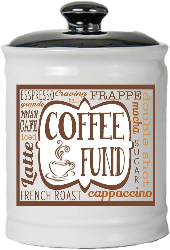 Cottage Creek Piggy Bank, Coffee Fund Coin Bank, Round