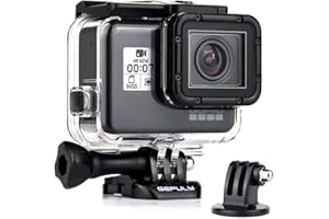 GEPULY Waterproof Case for GoPro Hero 2018/7/6/5 Black - 45M Underwater Protective Dive Housing Shell for Go Pro Hero7 Hero6 Hero5 Camera with Tripod Bracket Accessories