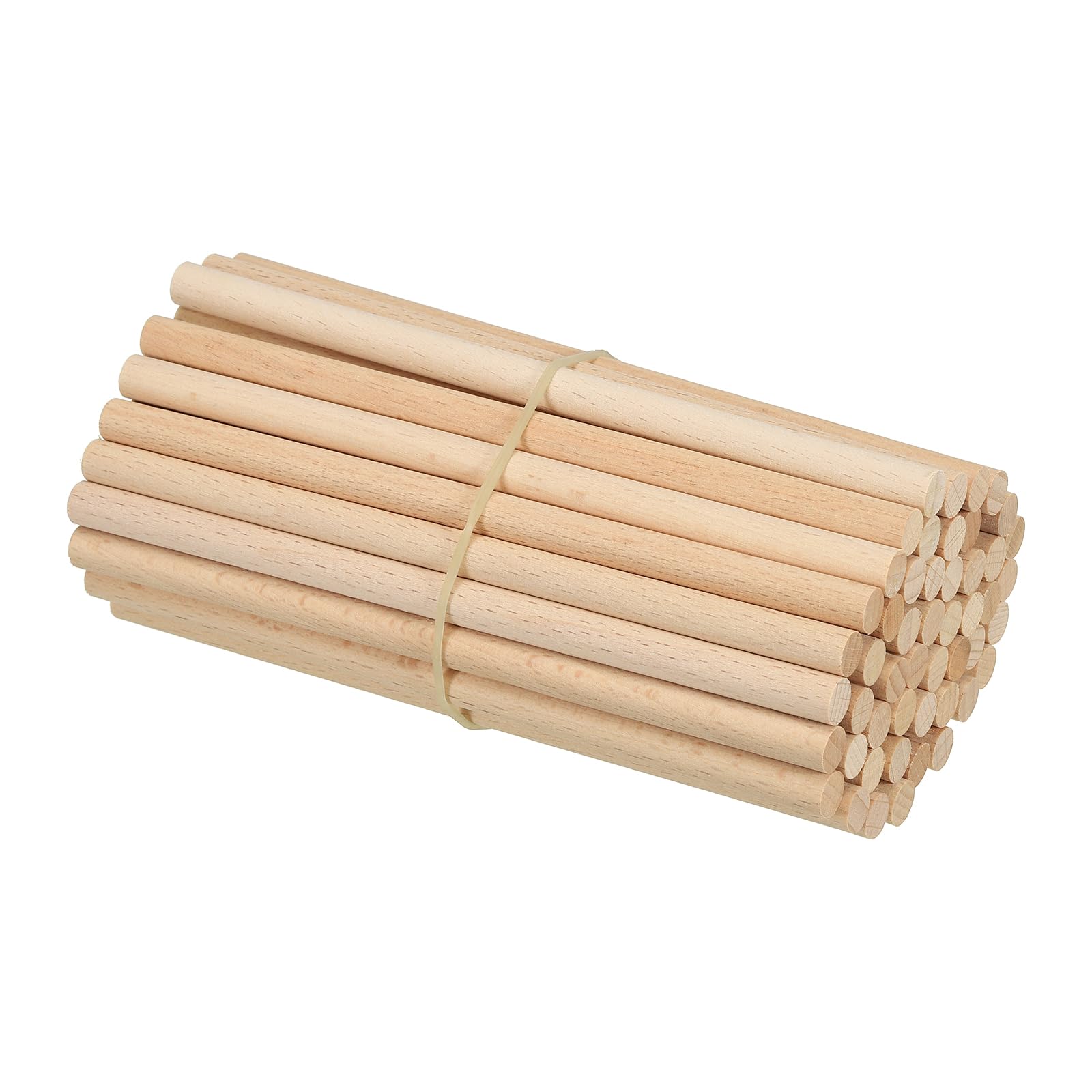 PATIKIL 5/16 x 6 Inch Dowel Rods Wood Sticks, 50 Pcs Unfinished Wooden Dowel Rods Round Dowels Hardwood Sticks for DIY Crafts and Home Decor