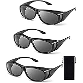 Frienda 3Pcs Fit Over Sunglasses Men Women Polarized Lens Wrap Over Glasses Driving Sport Oversize Eyeglasses