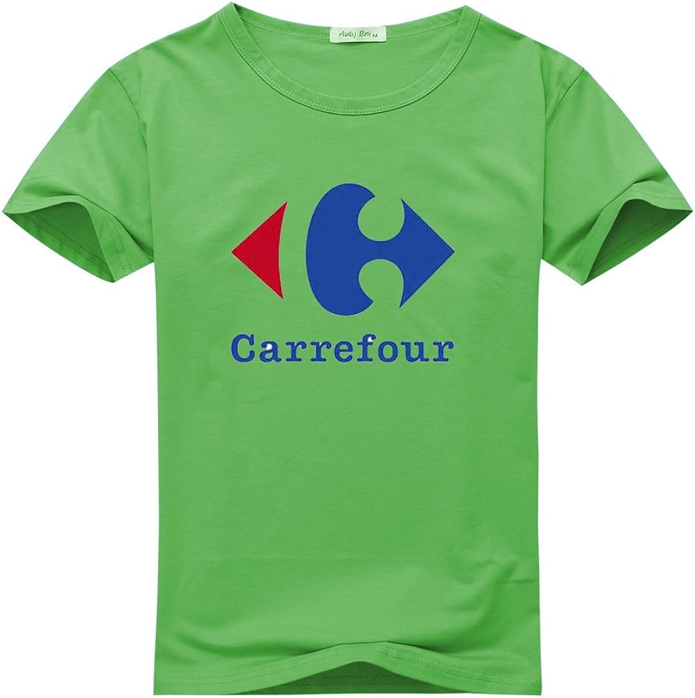 Carrefour Logo For 16 Boys Girls Printed Short Sleeve Tops T Shirts Amazon Fr Vetements Et Accessoires