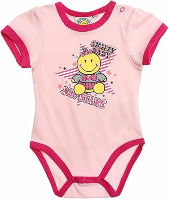 Body Bebe Fille Manches Courtes Smiley Baby Rose 3 A 24mois Amazon Fr Bebes Puericulture