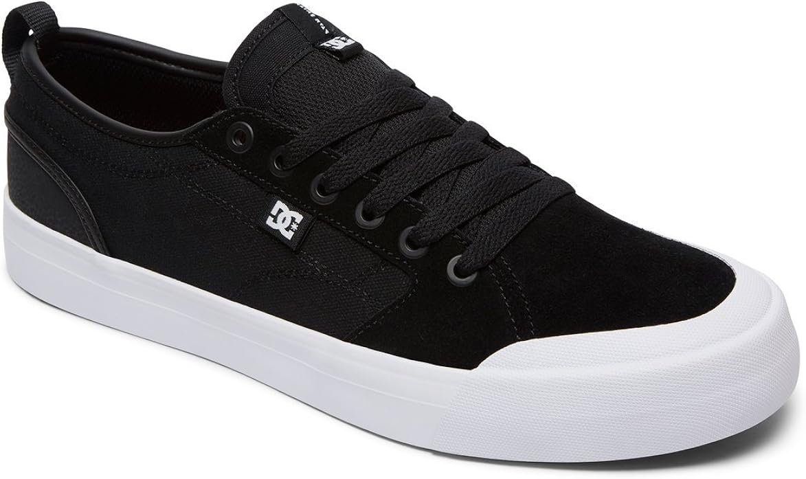 Amazon.com: DC Mens Evan Smith S Black Black White Shoes Size: Shoes
