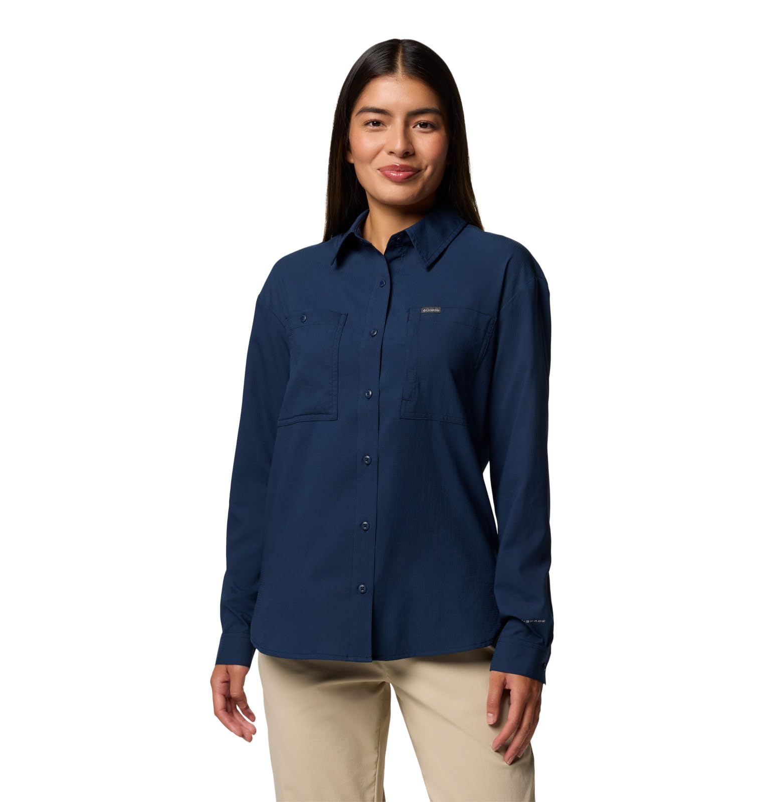 Columbia Women’s Silver Ridge Utility Long Sleeve Shirt, Collegiate Navy, X-Small