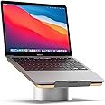 HumanCentric Laptop Stand for Desk – Laptop Riser for Desk in Space Gray Aluminum Compatible with MacBook Stand, Maple Wood Laptop Stand, Ergonomic Laptop Holder, Computer Stand for Laptop