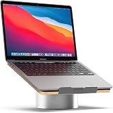 HumanCentric Laptop Riser for Desk, Maple Wood Top Space Gray Aluminum Base | Compatible with MacBook & Laptops Up to 16", Er