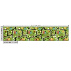 Ambesonne Car Race Track Fabric by The
