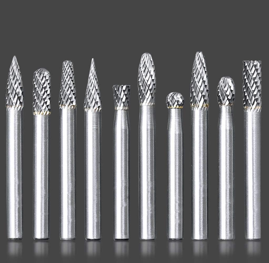 10pcs Carbide Burrs Set, 1/4