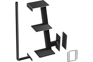 BUYYAH Trailer Step with Handle，Three-Step Universal Boat Trailer Step，Suitable for Various Types of Boat Trailer Frames, Black Heavy-Duty Trailer Step