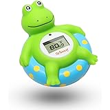 Doli Yearning Baby Bath Thermometer with Room Temperature| Fahrenheit and Celsius|Frog Lovely Shape|Kids' Bathroom Safety Pro