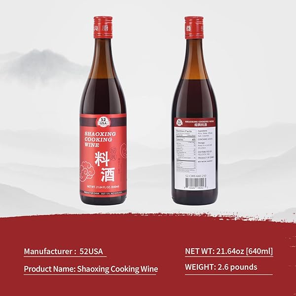 52USA SHAOXING COOKING WINE 21.64 FL OZ, MISSING SECRET INGREDIENT CHINESE COOKING WINE, SHAOXING WINE