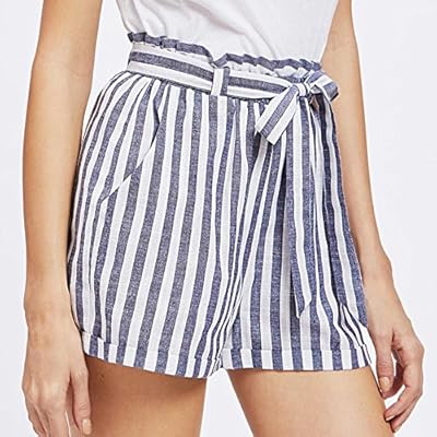 frill waist self tie shorts