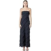 endless rose Women's Strapless Ruffled Maxi Dress