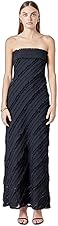 endless rose Women's Strapless Ruffled Maxi Dress
