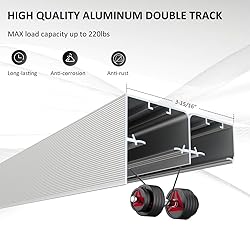 DIYHD 72" Ceiling Mount Bypass Sliding Door