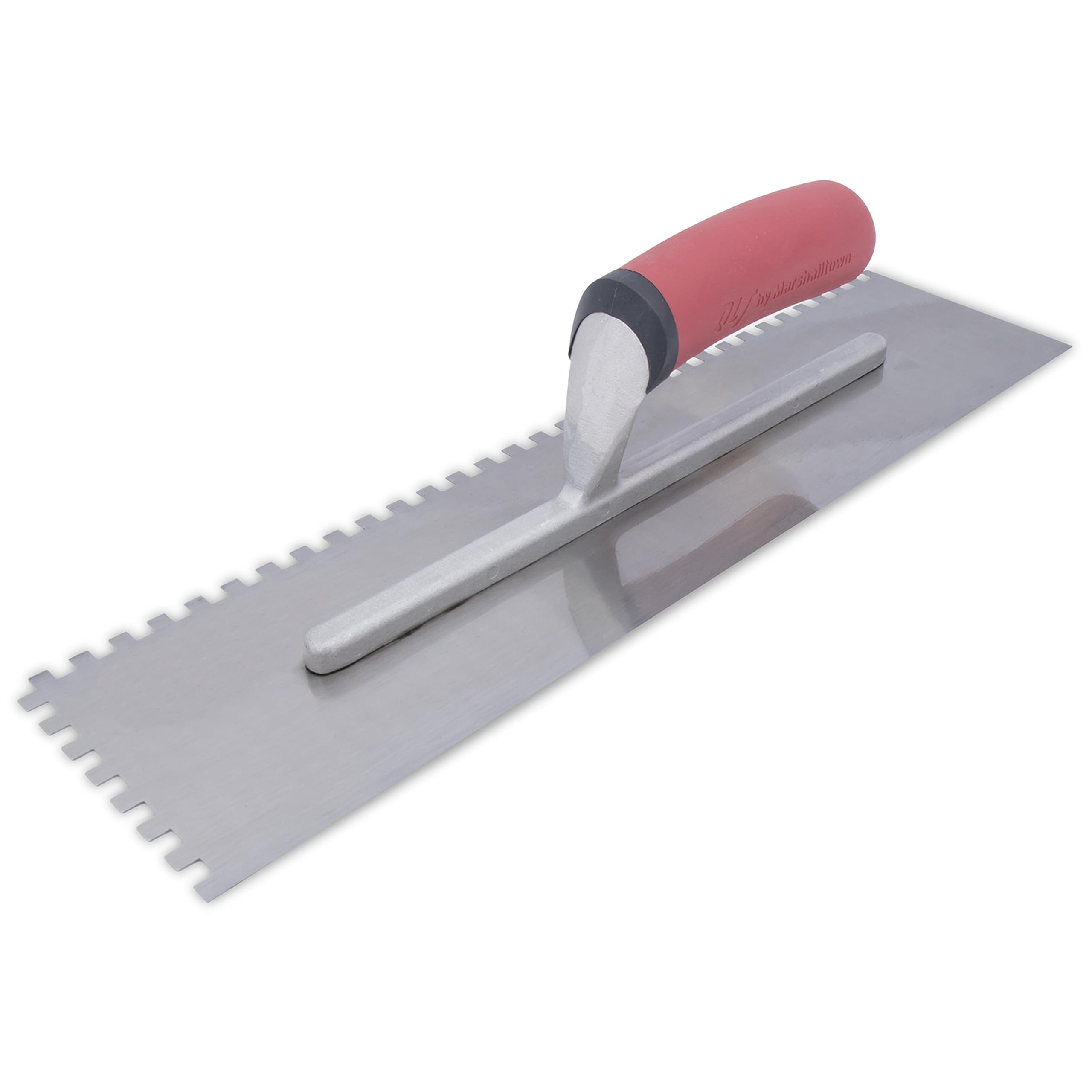 MARSHALLTOWN QLT Notched Trowels (16 x 4), Square Notch Shape, 6mm X-Notch, 6mm Y-Notch, 6mm Z-Notch, Soft Grip Handle, NT697