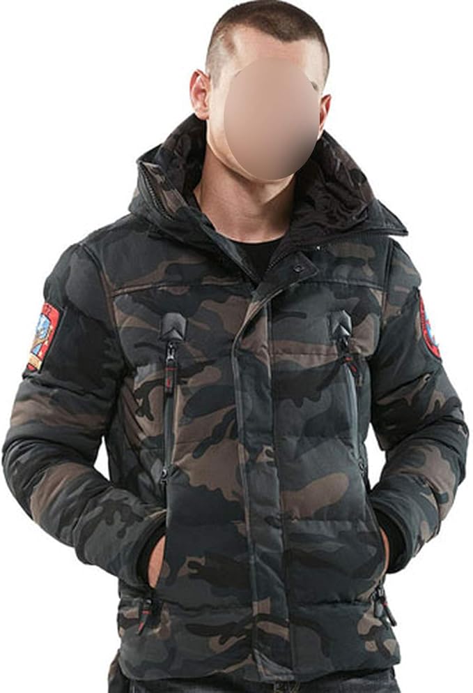Parka Men Winter Jackets Cotton Camo Overcoat Mens Casual Camouflage