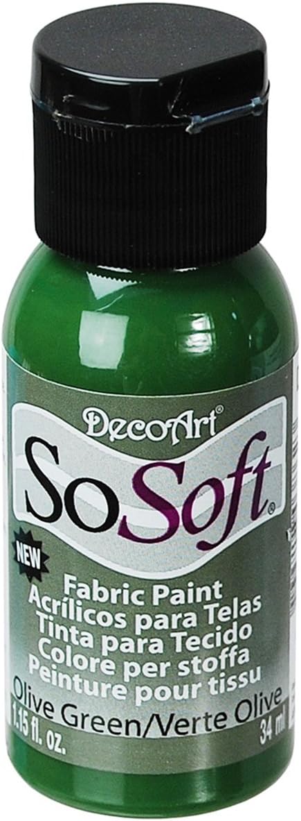 DecoArt SoSoft Fabric Acrylics Paint, 1-Ounce, Olive Green
