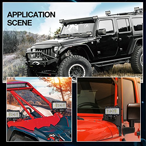 image for Quad Row Side Shooter LED Pods OFFROADTOWN 5'' 264W LED Light Bar Off 