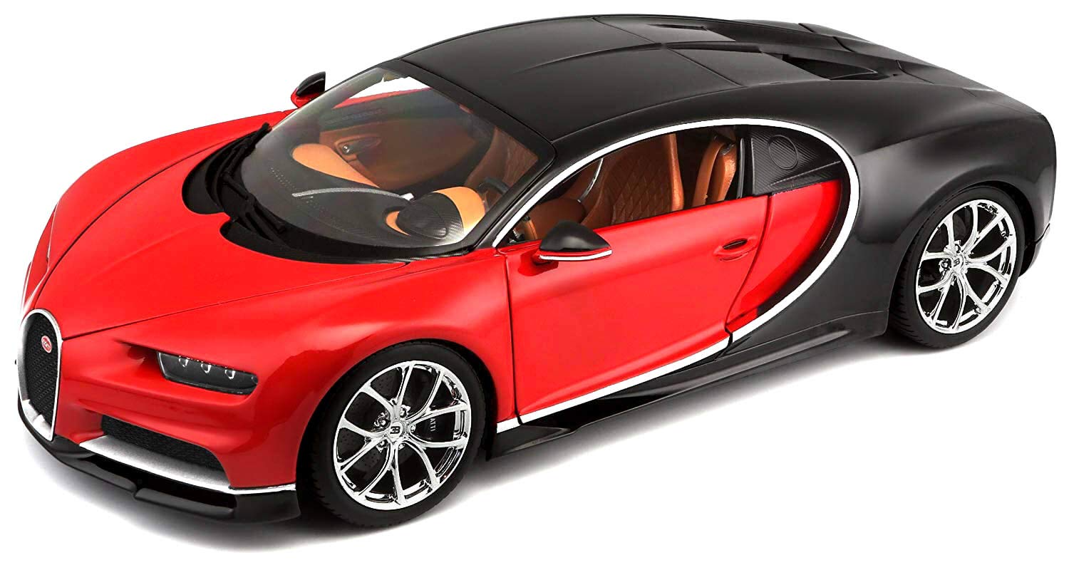 BBURAGO Véhicule Bburago en métal Bugatti Chiron rouge a l'échelle 1/18eme
