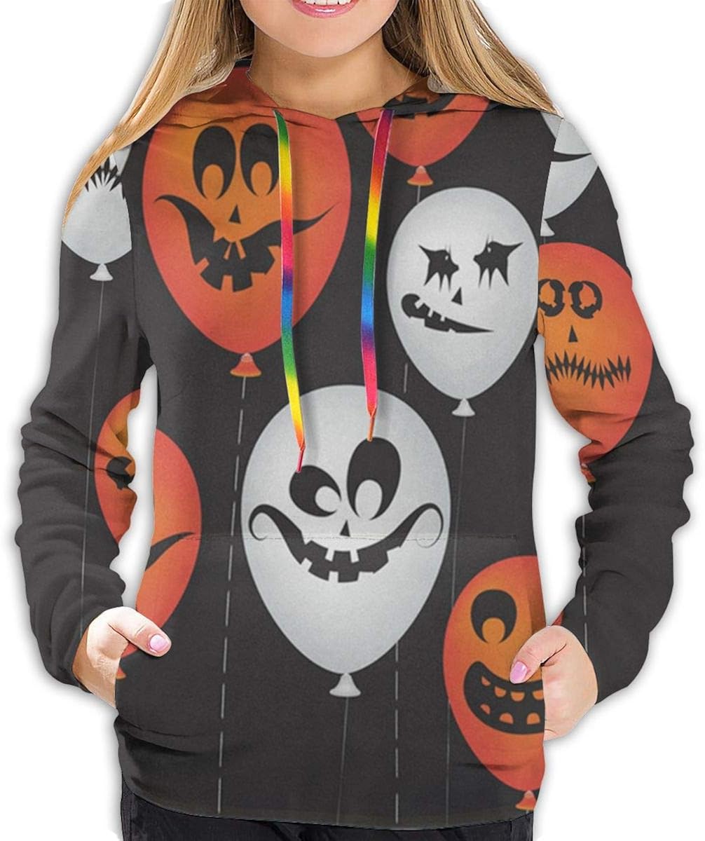 Amazon.com: Zmeyou Halloween Ghost Balloons Hoodies for Women Hooded Sweatshirt Long Sleeve 
