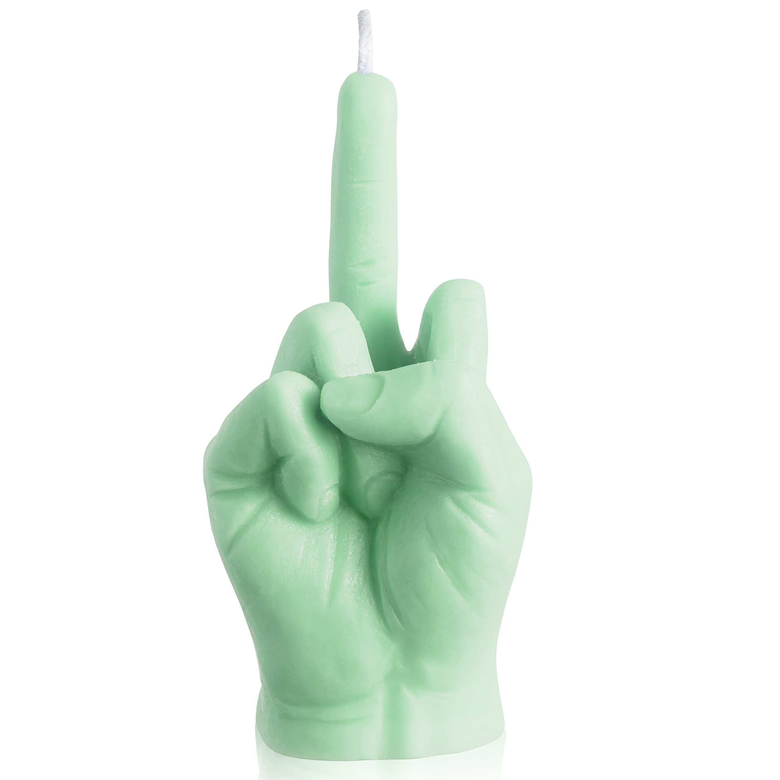 GROBRO7 Middle Finger Candle Danish Pastel Scented Room Decor, Natural Pine Incense Aromatherapy, Gesture Candles for Teen Room Decor Desk Statues, Winter Christmas Festival Housewarming Gift (Green)