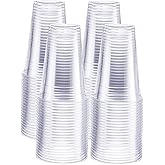 GUSTO [20 oz. - 100 Pack] Crystal PET Clear Plastic Cups for Party - Ideal for Cold Beverages, Smoothies, and Parties -(Formerly Comfy Package)