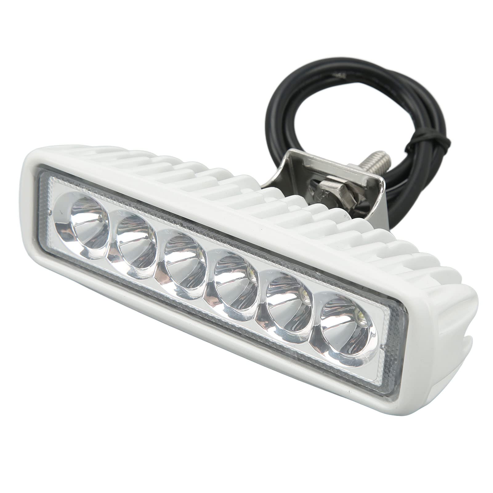 Marine Boat LED Work Light,12V to 24VDC Boat LED Work Light IP67 Waterproof Bright Light Shockproof for Cars Yachts Outdoor Lighting (White and Blue Light/16W)