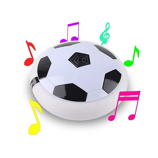 Kinder Air Power Fußball Disc,Air Power Fußball mit LED Beleuchtung,Indoor Outdoor Spielzeug Fußball,Batterie Stromversorgung
