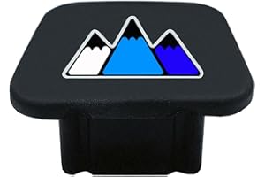 omlkibo 2 Inch Tri-Color 3 Color Logo Trailer Hitch Tube Cover Plug Cap, Rubber Receiver Tube Hitch Plug Compatible with Toyota Car Accessories. (White Blue B)